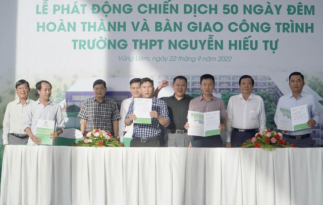 Trungnam Group dồn lực xây dựng Trường THPT Nguyễn Hiếu Tự về đích - Ảnh 1. Trungnam Group dồn lực xây dựng Trường THPT Nguyễn Hiếu Tự về đích - Ảnh 1.
