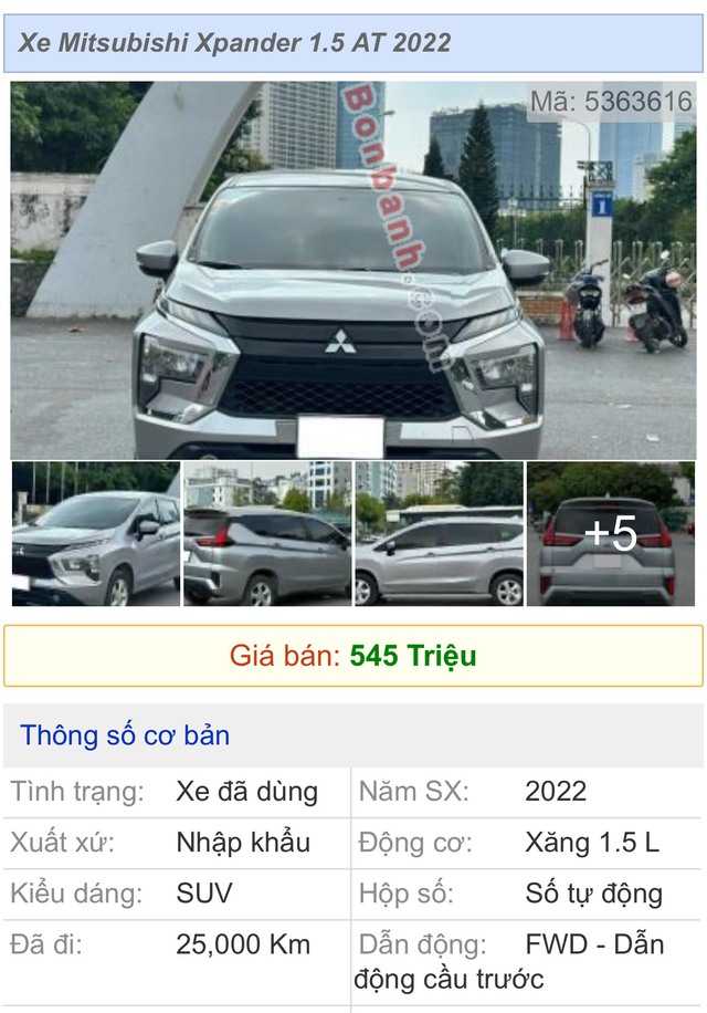 Mitsubishi Xpander 2022 cũ rớt giá hàng trăm triệu đồng- Ảnh 2.