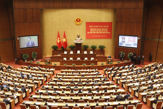 Hội nghị toàn quốc nghiên cứu, học tập, quán triệt Nghị quyết Hội nghị lần thứ tám BCH Trung ương Đảng khóa XIII- Ảnh 1.