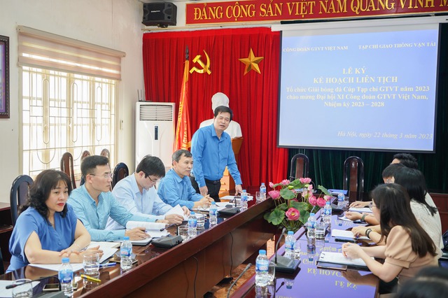 Khởi động Giải bóng đá Cúp Tạp chí GTVT năm 2023 chào mừng Đại hội XI Công đoàn GTVT Việt Nam - Ảnh 2. Khởi động Giải bóng đá Cúp Tạp chí GTVT năm 2023 chào mừng Đại hội XI Công đoàn GTVT Việt Nam - Ảnh 2.