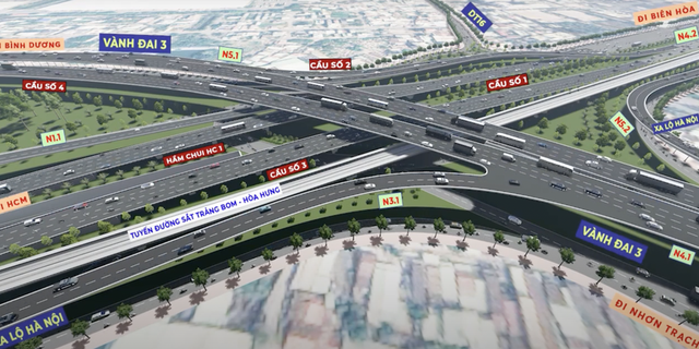 Nút giao Tân Vạn trên tuyến đường Vành đai 3 TP. Hồ Chí Minh