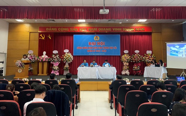 Công đoàn Bệnh viện GTVT tổ chức thành công Đại hội nhiệm kỳ 2023 - 2028  - Ảnh 1.