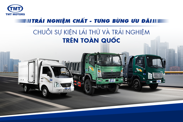 Tại các sự lái thử, khách hàng mua xe tải do TMT Motors phân phối sẽ được giảm giá cao nhất đến 172 triệu đồng. Tại các sự lái thử, khách hàng mua xe tải do TMT Motors phân phối sẽ được giảm giá cao nhất đến 172 triệu đồng.