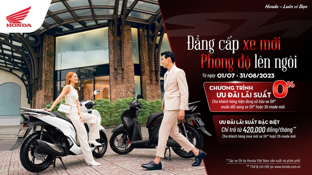 Khách mua xe tay ga Honda SH và Sh Mode được trả góp không lãi suất - Ảnh 1.