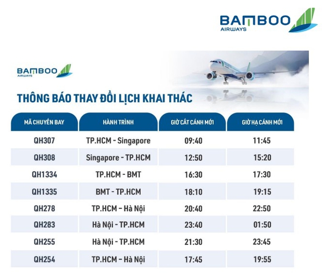 Bamboo Airways điều chỉnh kế hoạch khai thác một số chuyến bay do ảnh hưởng của bão số 1 - Ảnh 10. Bamboo Airways điều chỉnh kế hoạch khai thác một số chuyến bay do ảnh hưởng của bão số 1 - Ảnh 10.