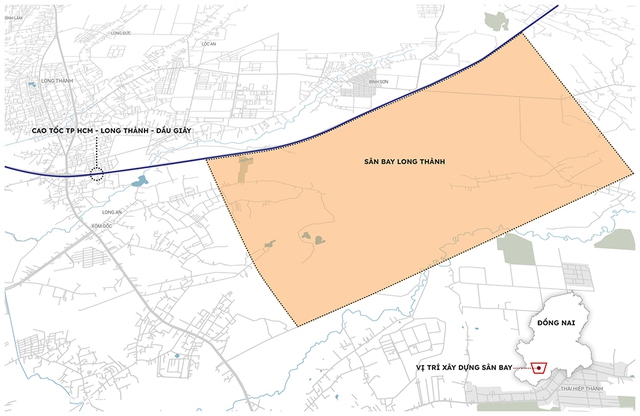 Vị trí sân bay quốc tế Long Thành