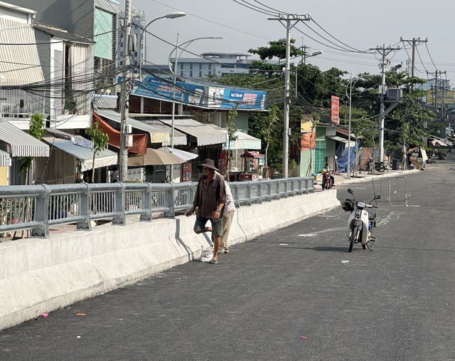 TP. HCM chiêm ngưỡng cầu Rạch Đỉa hơn 500 tỷ đồng chuẩn bị hoàn thành thông xe - Ảnh 8.