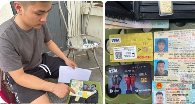 Nam thanh niên bất ngờ nhận lại chiếc ví bị rơi khi qua chốt cảnh sát 141- Ảnh 2.