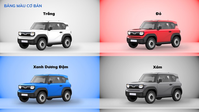 Bảng màu cơ bản của VinFast VF 3.