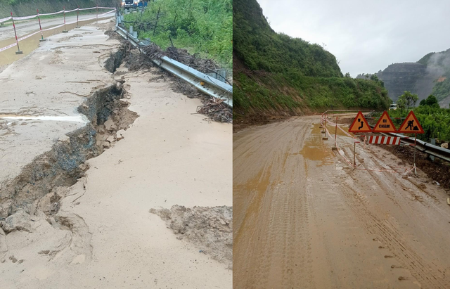 Lai Châu: Nguy cơ đứt đường trên QL 279 rất cao- Ảnh 1. Lai Châu: Nguy cơ đứt đường trên QL 279 rất cao- Ảnh 1.