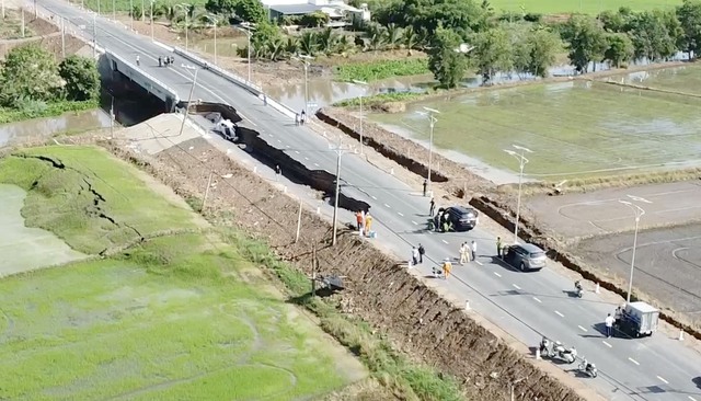 Tây Ninh hé lộ nguyên nhân sụt lún cầu Hoà Bình vừa khánh thành - Ảnh 2.