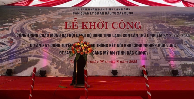 Lạng Sơn: Khởi công tuyến đường gần 150 tỷ đồng kết nối cảng Mỹ An- Ảnh 1.