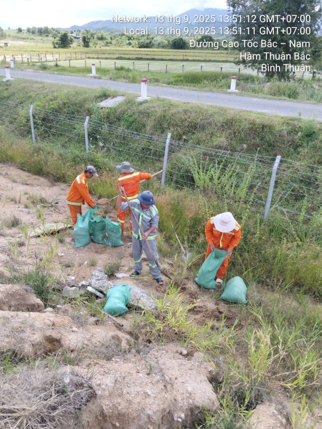 Kịp thời xử lý sạt lở trên cao tốc Vĩnh Hảo - Phan Thiết - Ảnh 3.