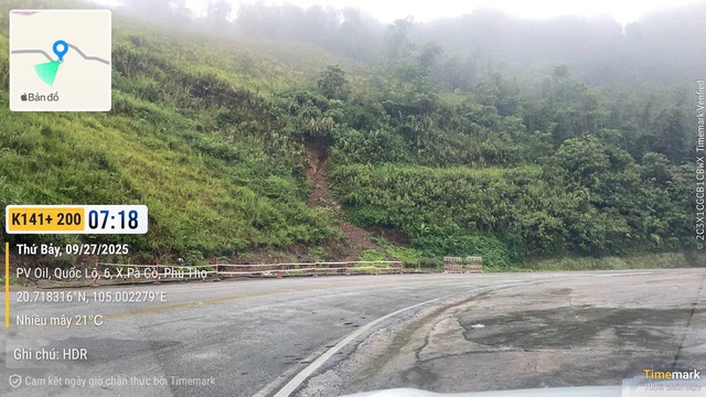 Xử lý khẩn cấp vết nứt trên QL6 đoạn qua tỉnh Phú Thọ - Ảnh 1.