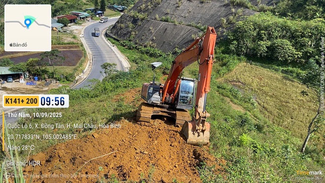 Xử lý điểm sạt lở mất an toàn giao thông tại Km141+200 QL6 - Ảnh 3.