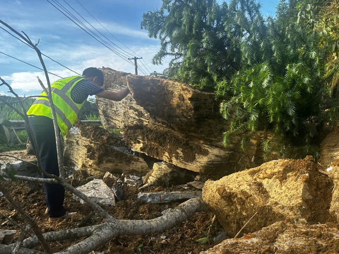 Cận cảnh khắc phục sạt lở trên QL 4D - Ảnh 2.