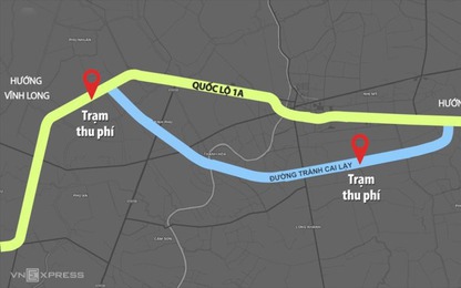 BOT Cai Lậy: Phương tiện đi tuyến nào trả tiền tuyến đó