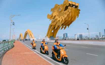 Dịch vụ giao hàng “xanh” AhaFast nổi bật trên đường phố Đà Nẵng