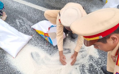 Hành động đẹp của CSGT Ninh Thuận trên đường tuần tra