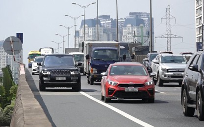 Cục CSGT và CSGT Hà Nội tuần tra ghi hình xử lý vi phạm trên đường Vành đai 3