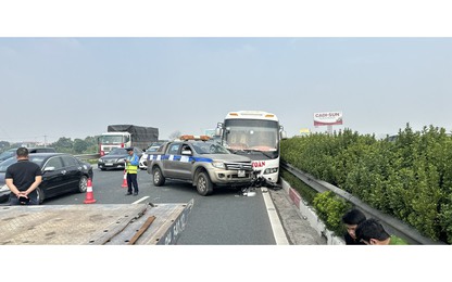 Video: Cận cảnh vụ TNGT liên quan đến xe tuần đường của Công ty CP BOT Pháp Vân - Cầu Giẽ