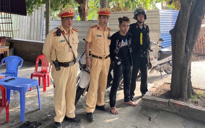 CSGT Hải Phòng bắt đối tượng giết người đang lẩn trốn trên QL10