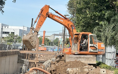 Ảnh: Hối hả thi công dự án hầm chui gần 5.000 tỷ đồng kết nối sân bay Tân Sơn Nhất