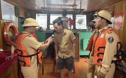 13 lái tàu và thuyền viên "dính" nồng độ cồn bị Cảnh sát đường thuỷ lập biên bản