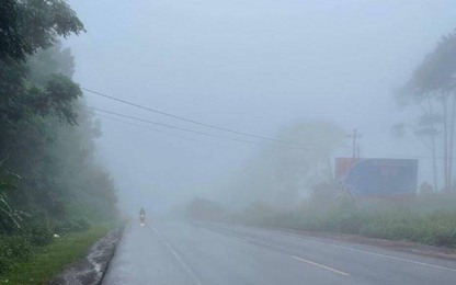 Cảnh báo sương mù dày đặc trên đường Hồ Chí Minh qua Đắk Lắk, đề phòng nguy cơ TNGT