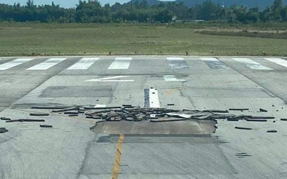 Hé lộ nguyên nhân nứt đường băng sân bay Vinh