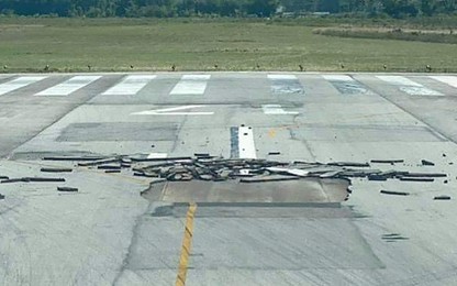 Cục Hàng không VN thông tin chính thức về sự cố đường băng sân bay Vinh bong tróc