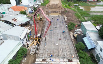 Toàn cảnh trên cao thi công tuyến tránh Long Xuyên trước ngày thông xe kỹ thuật