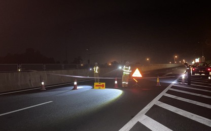 TNGT giữa xe tải và xe đầu kéo trên cao tốc Đà Nẵng - Quảng Ngãi