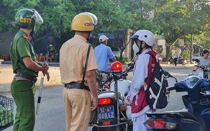 CSGT Quảng Nam xử phạt nhiều học sinh vi phạm giao thông