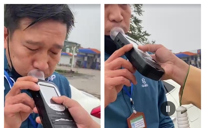 Video thầy giáo dạy lái xe vi phạm nồng độ cồn chở theo 3 học viên