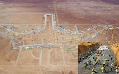 Video gần 6.000 công nhân, thiết bị máy móc thi công dự án sân bay Long Thành