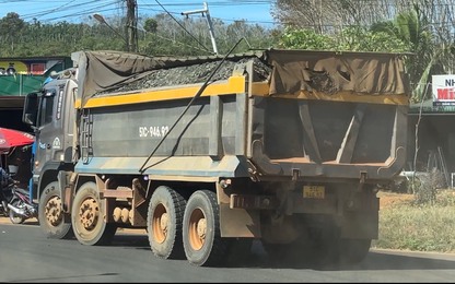 Xe ben chở đá có dấu hiệu quá tải vẫn còn "đất diễn" ở Đắk Nông