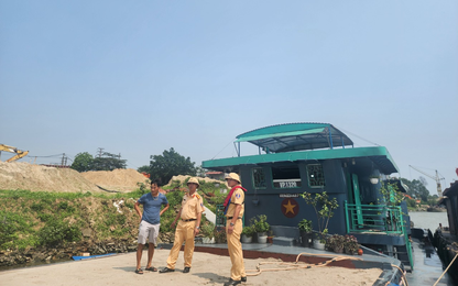 Chủ tàu và chủ bến thủy không phép ở Bắc Giang bị xử phạt hơn 30 triệu đồng