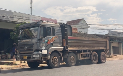 Xe ben chở đá có "ngọn", có dấu hiệu quá tải quá khổ vẫn tiếp diễn ở Đắk Nông