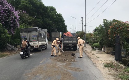 Xác định "thủ phạm" gây ra vết dầu loang kéo dài 3km trên đường gom Võ Nguyên Giáp