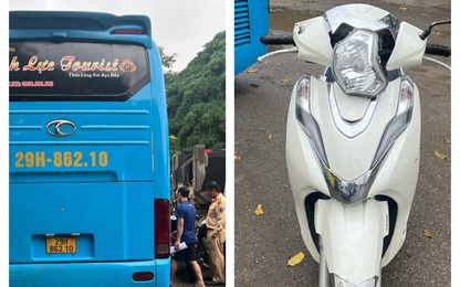 Tìm nhân chứng vụ TNGT giữa ôtô khách với xe máy khiến người phụ nữ tử vong