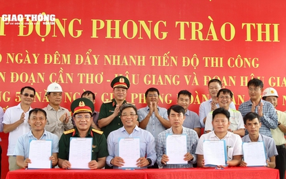 Phát động thi đua 50 ngày đêm đẩy nhanh tiến độ cao tốc Cần Thơ - Cà Mau