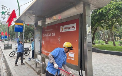 Hà Nội ra quân chỉnh trang hệ thống nhà chờ, điểm dừng xe buýt