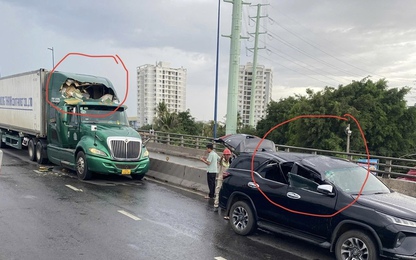 Sập cần cẩu đang thi công nút giao thông Mỹ Thuỷ - TP.HCM