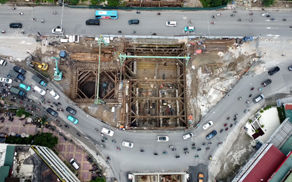 [Video] Lộ diện công nghệ đào hầm xuyên đường sắt Bắc - Nam tại nút giao Kim Đồng