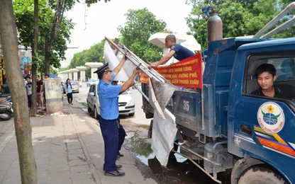 Giải toả lòng đường, hè phố đảm bảo ATGT dịp tết Bính Thân