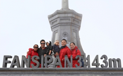 Những hình ảnh của gia đình Quốc Cơ, Quốc Nghiệp trên “nóc nhà Đông Dương”