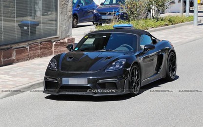 Porsche 718 Boxster Spyder RS bị bắt gặp khi đang chạy thử nghiệm