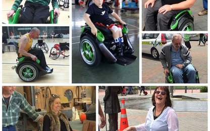 Xe lăn tự cân bằng, không cần dùng tay để điều khiển