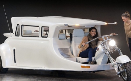 Harley Davidson Limo-Bike - biến chiếc mô tô thành limousine, 7 chỗ, nặng 1,75 tấn